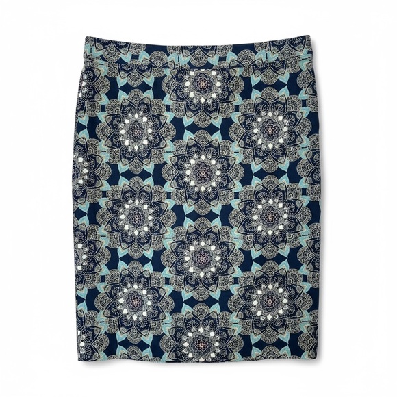 Van Heusen Teal Green Floral Mandala Skirt, Fully Lined, NWT, size 6 - Picture 2 of 5